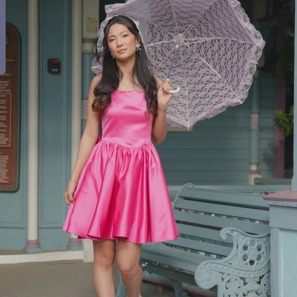 JessaKae Fuchsia Satin Dress